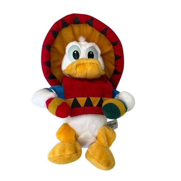 Disney Parks Mexican Donald Duck Beanbag Plush NWT Vintage World Showcase - Picture 2 of 8